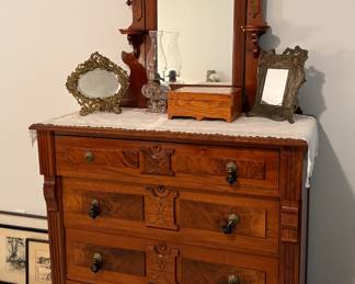 ANTIQUE WALNUT DRESSER