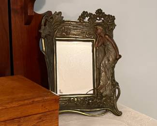 ANTIQUE ART NOUVEAU MIRROR 