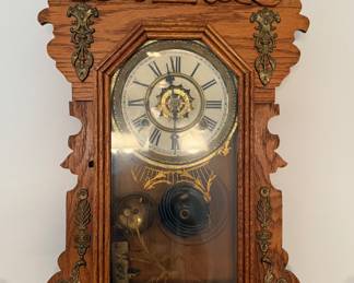 ANTIQUE WATERBURY KITCHEN CLOCK