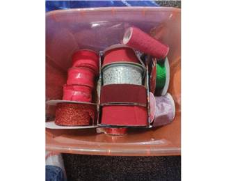chirstmas ribbon and more lot asking $35