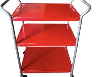 Vintage 3Tiered Red Utility Cart