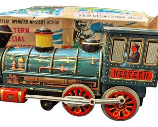 Vtg Battery Operated Mystery Action Train