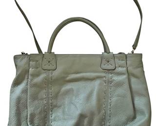 Carlos Falchi Sage Green Leather Purse