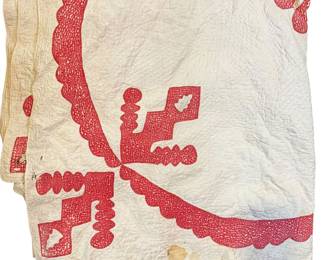 Antique Red and Pink Summer Quilt