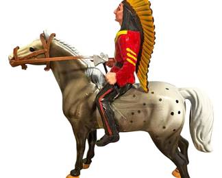 1950s Indian Chief and Horse Plastic Toys