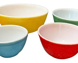 Vintage Pyrex Primary Colors Mixing Bowls