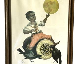 Vintage J P Coats Moonlight Ride Print