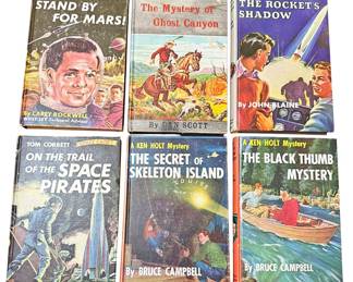 6 MidCentury Hardcover Mystery Books