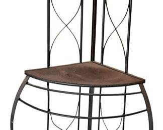 Black Metal Corner Bakers Rack