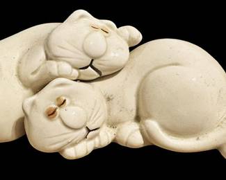Fitz Floyd Cat Nap Salt Pepper Shakers