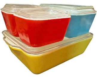 Pyrex Primary Colors Refrigerator Dishes