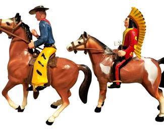 1950s Horse, Cowboy and Indian Plastic Toys