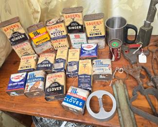 vintage spice containers