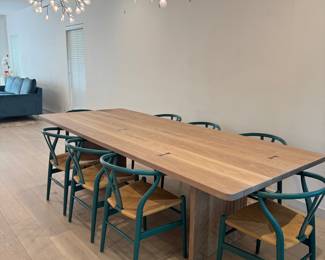 Custom made dining table and chairs