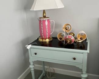 Matching lamp and chandelier