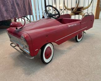 Vintage fire truck pedal car