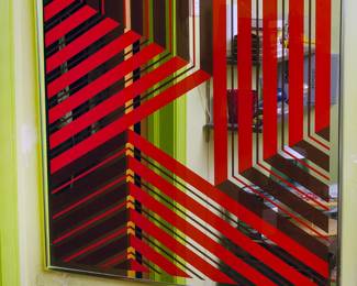 Stenciled mirror