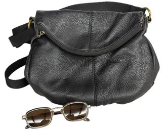 The Sak Black Leather Purse Sunglasses