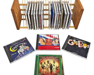 20 CDs Wooden 21 Slot CD Holder