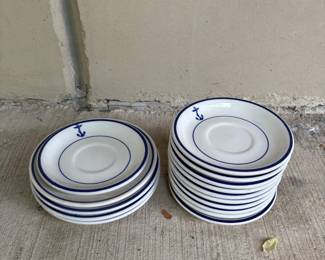 WWII US Navy mess and army medical dishes,