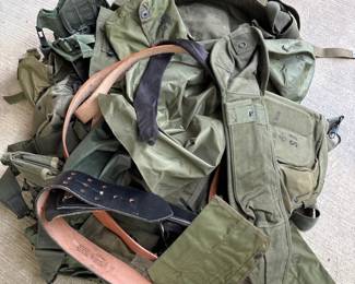 Army field gears, Vietnam, ALCE, WWII, Korean War