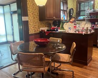 Breakfast set with  Baughman Style Chairs