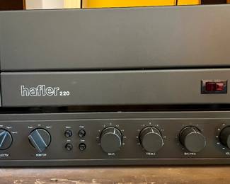 Power Amp and Pre Amp by David Hafler Co.                                   Power Amp Model DH-220                                                                            Pre Amp Model 110