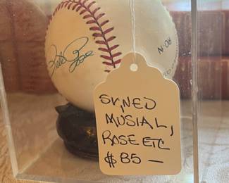 Signed Musial, Rose, Etc. baseball