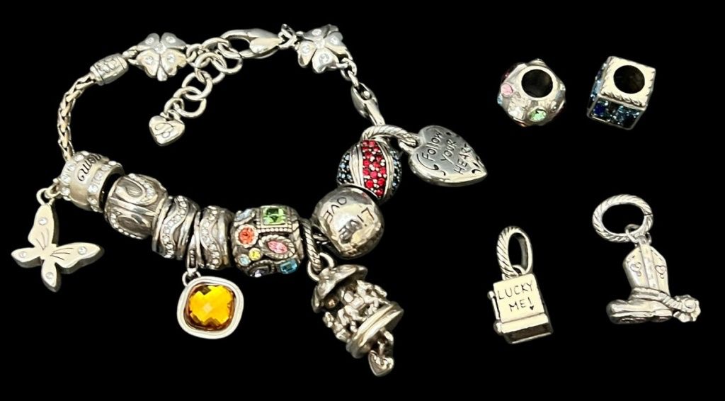 Brighton Charm Bracelet With Extra Charms