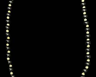 Black And Gold Beaded Necklace