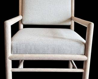Fabric and Wood Casual Armchair