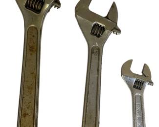 Three Adjustable Wrenches