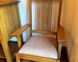 Stickley Dining table with 12 chairs, hidden leaves