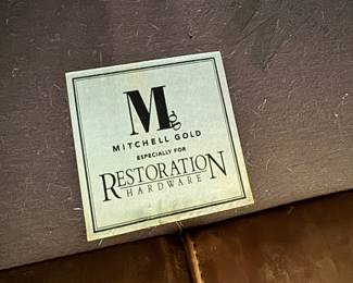 Mitchell Gold, Restoration Hardware leather sofa