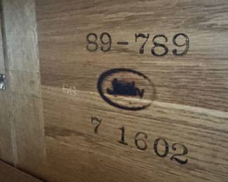 Stickley Dining table with 12 chairs, hidden leaves