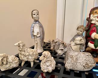 Ceramic Pottery Nativity Figures 
