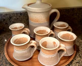 Beautiful Pottery Coffee Set
