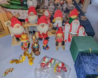 Swedish wooden Christmas items and Dept. 56