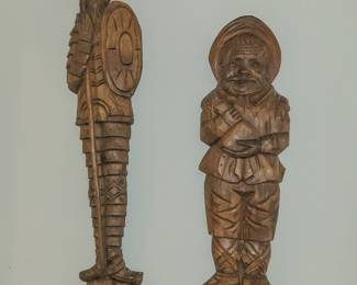 Carved wood decor