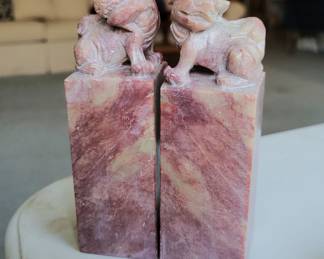 Pair of stone figurines