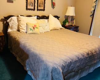 King size headboard, and bed