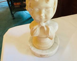 Vintage girl bust statue