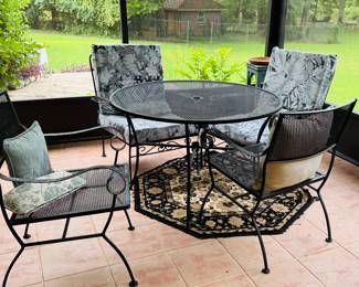 Wrought iron patio set