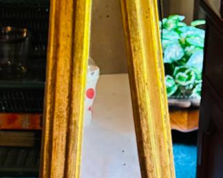VINTAGE CASKET BOX FLORENTINE FLORENTIA ITALY GOLD GUILD WOOD MIRROR OBELISK