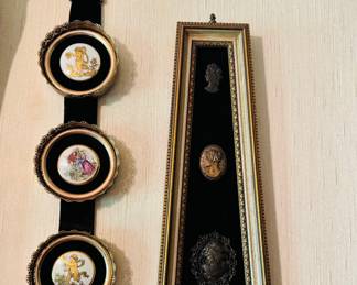 Hand-painted Victorian medallions
