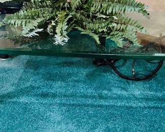 Glass top coffee table