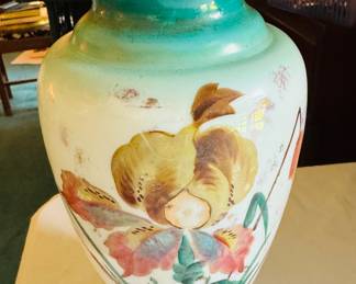 Translucent hand-painted vase