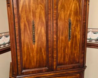 Entertainment center with two drawers