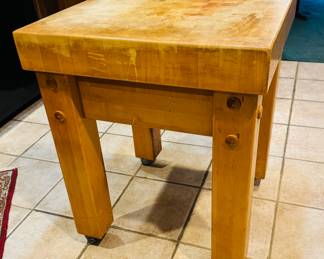 Butcher block with drawer