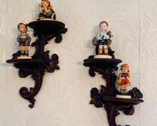 Hummels and sconces/shelves